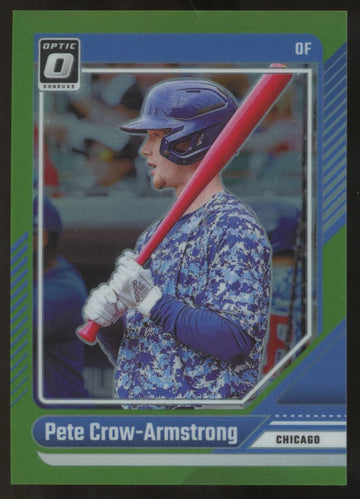 2024 Panini Donruss Optic Pete Crow-Armstrong Lime Green Prizm /149 #85