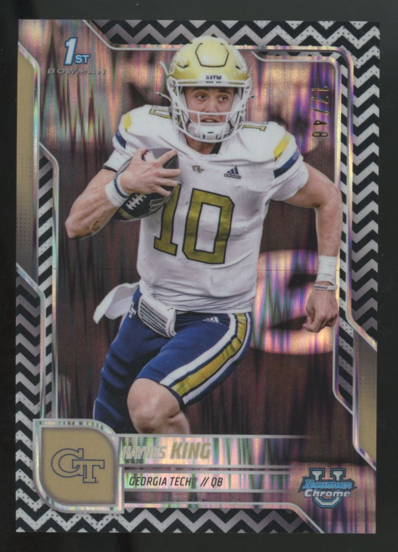 2025 Bowman Chrome U Haynes King 1st Black & White Stealth Refractor /48 #142