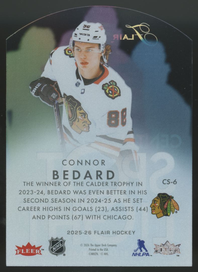 2025-26 Fleer Flair Connor Bedard Center Spotlight #CS-6
