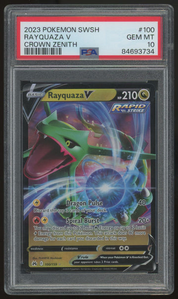 2023 Pokemon Rayquaza Crown Zenith Holo #100 PSA 10