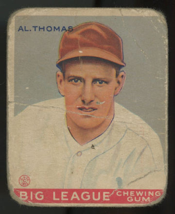 1933 Goudey Al Thomas #169 Poor