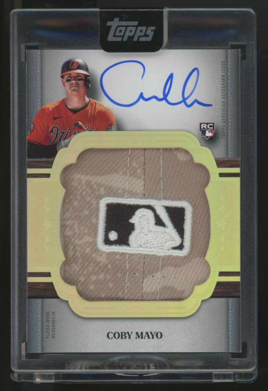 2025 Topps Five Star Coby Mayo RC Armed Forces Cap Logo Patch Auto RPA 1/1