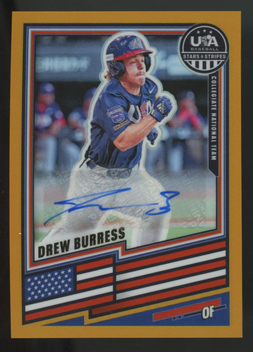 2026 Panini USA Stars & Stripes Drew Burress Gold Auto /10 #168