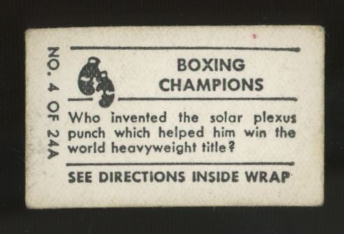 1948 Topps Magic Bob Fitzsimmons Boxing Champions #4 G/VG