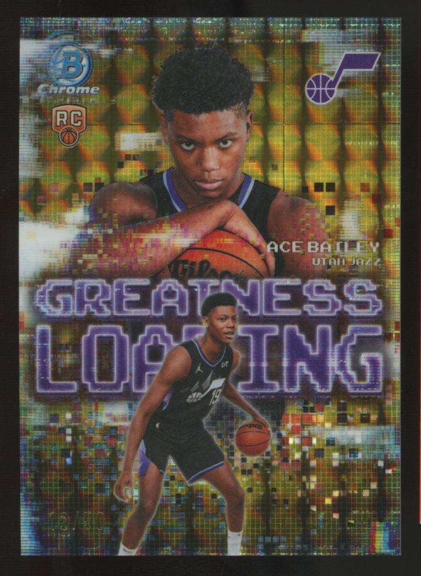 2025-26 Bowman Chrome U Ace Bailey RC Greatness Loading Gold Geometric /50 #GL-5