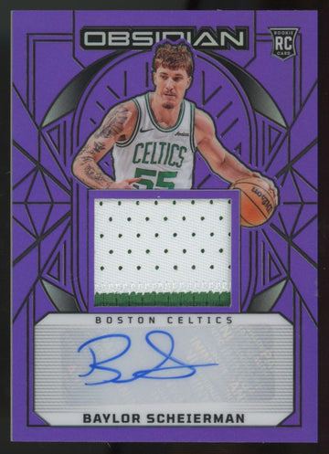 2024-25 Panini Obsidian Baylor Scheierman RC Patch Auto RPA Purple /75 #206