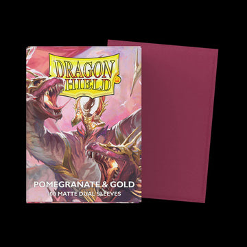 Dragon Shield: Standard Dual Matte Card Sleeves 100ct - Pomegranate & Gold