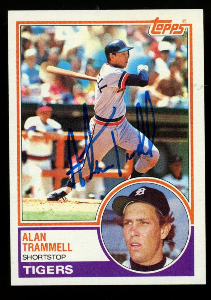 1983 Topps Alan Trammell #95 Signed Autographed Card JSA