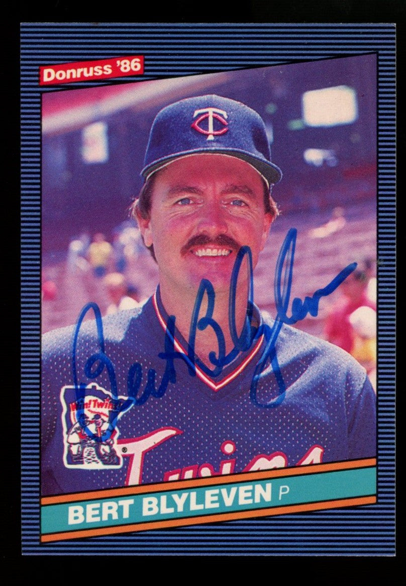 1986 Donruss Bert Blyleven #649 Signed Autographed Card JSA