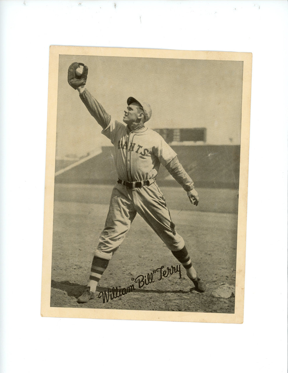 1936 R311 National Chicle Premium William "Bill" Terry Low Grade
