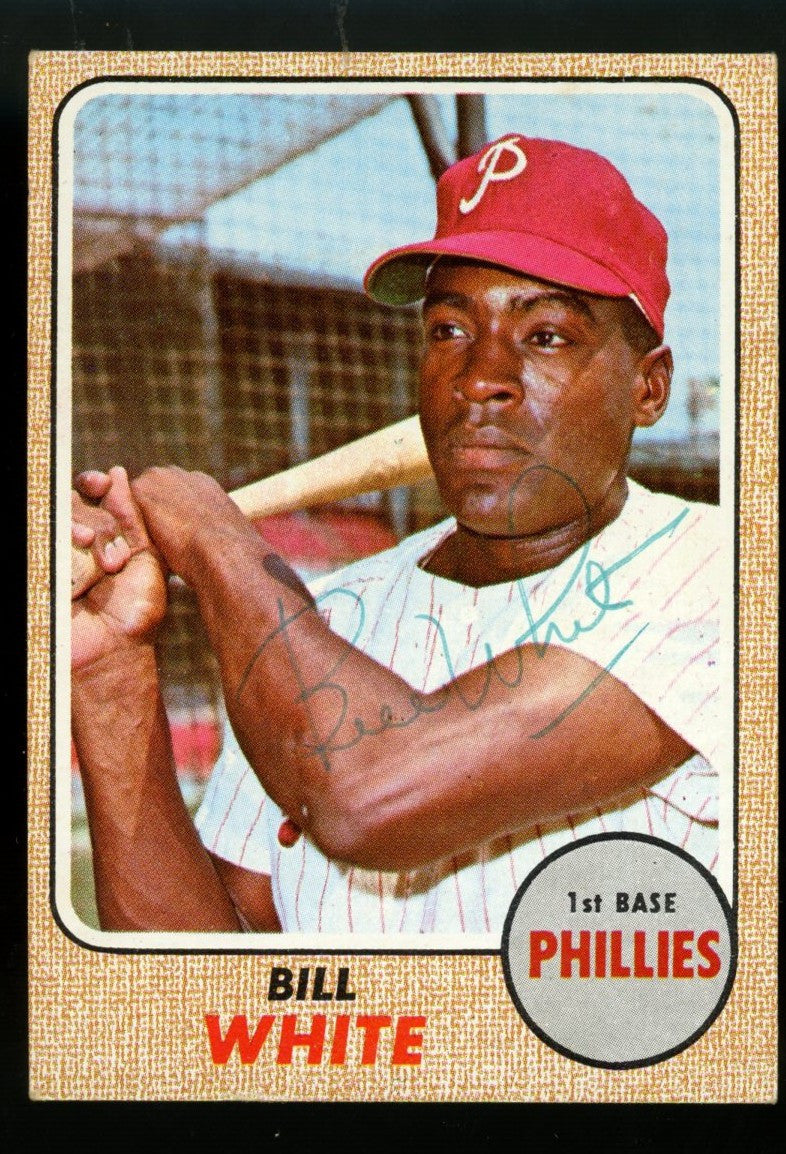 1968 Topps Bill White #190 Signed Autographed Card JSA