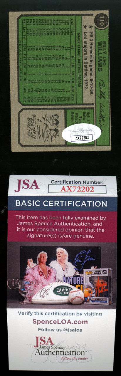 1974 Topps Billy Williams #110 Signed Autographed Card JSA