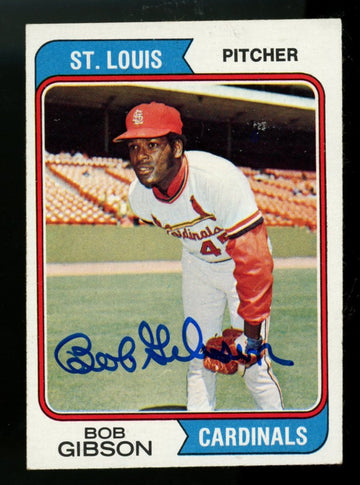1974 Topps Bob Gibson #350 Signed Autographed Card JSA