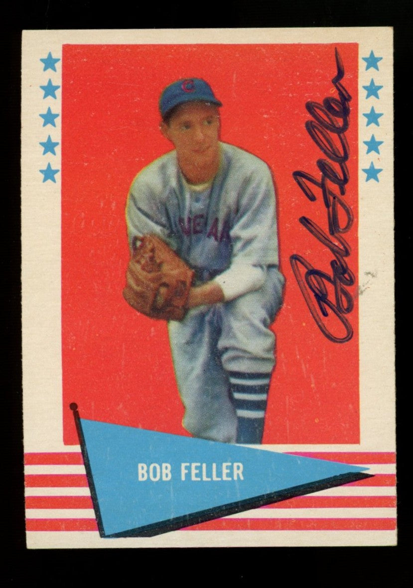 1961 Fleer Bob Feller #25 Signed Autographed Card JSA