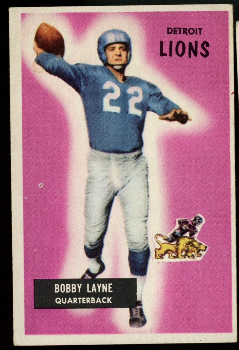 1955 Bowman Bobby Layne #71 VG/EX