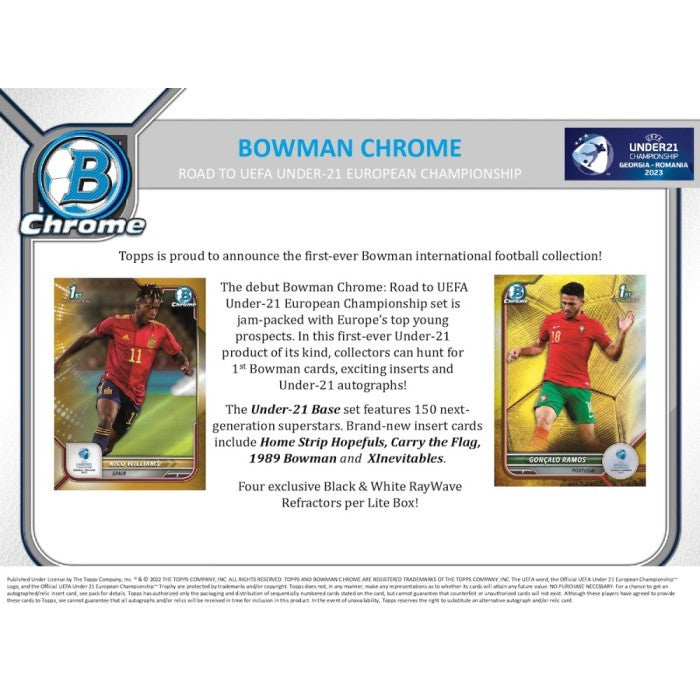 2022 Bowman Chrome Road to UEFA Under 21 European Championship Soccer Lite Box