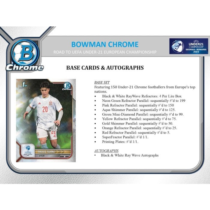 2022 Bowman Chrome Road to UEFA Under 21 European Championship Soccer Lite Box