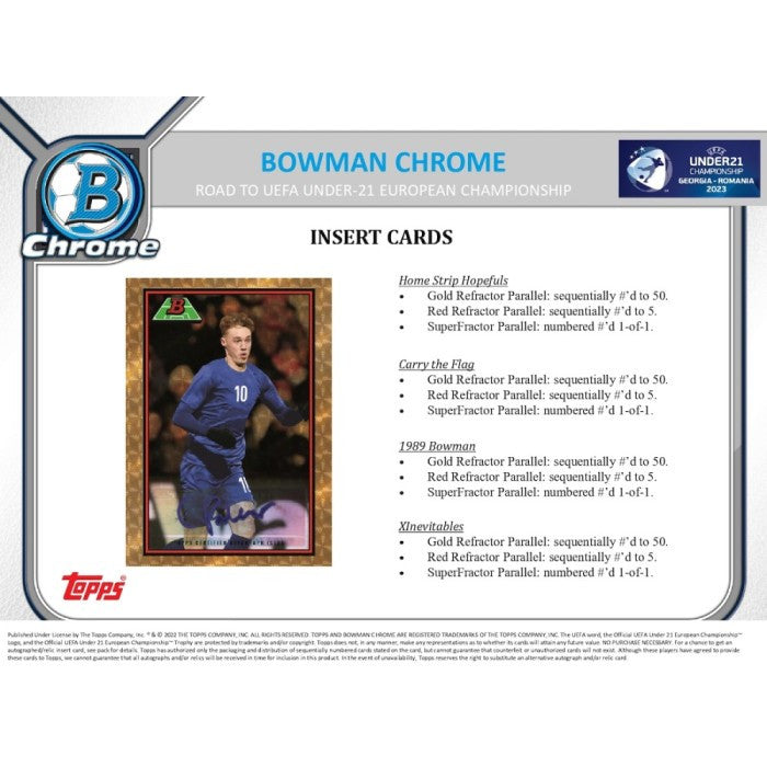 2022 Bowman Chrome Road to UEFA Under 21 European Championship Soccer Lite Box