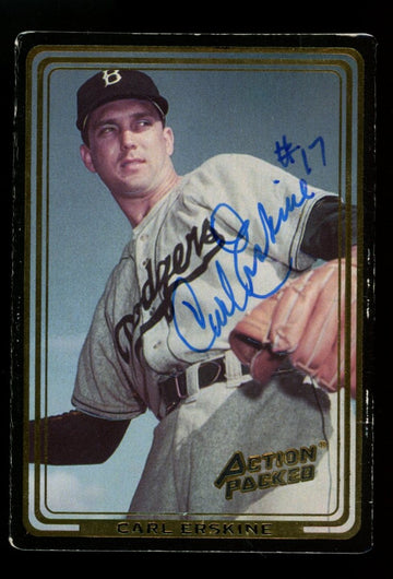 1992 Action Packed Carl Erskine #54 Signed Autographed Card JSA