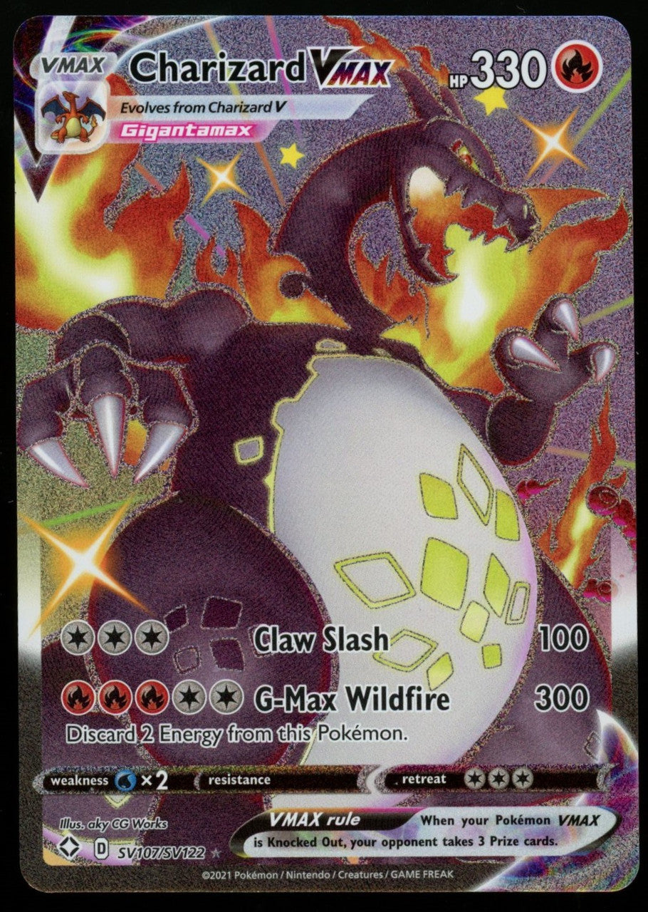 Pokemon Charizard VMAX Shining Fates Shiny Vault #SV107/SV122 (B)