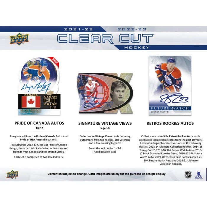 2022/23 Upper Deck Clear Cut Hockey Hobby Case (30)