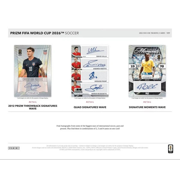 2026 Panini Prizm FIFA World Cup Soccer Retail Box