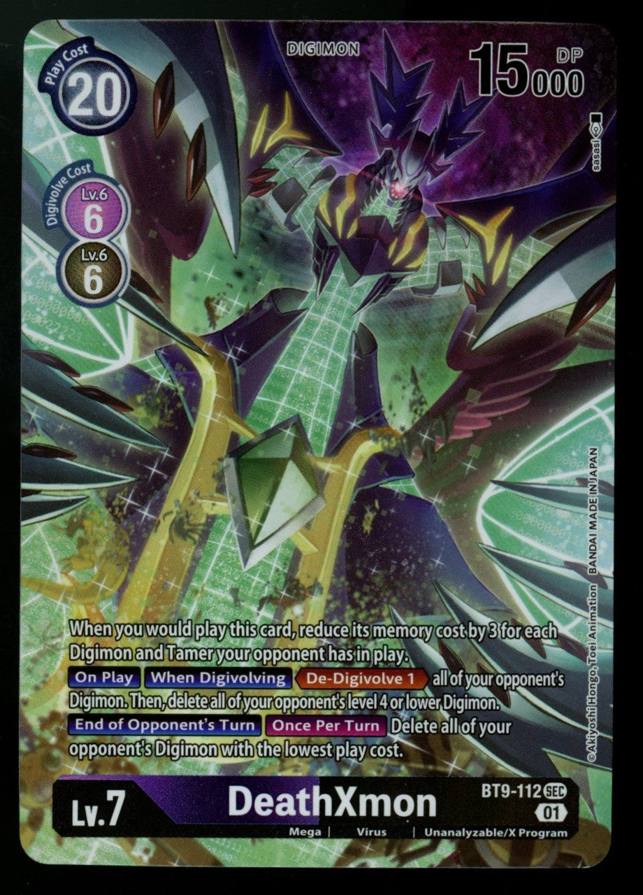 Digimon X Record DeathXmon Alt Art Secret Rare #BT9-112