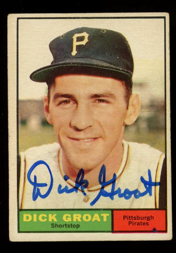 1961 Topps Dick Groat #1 Signed Autographed Card JSA