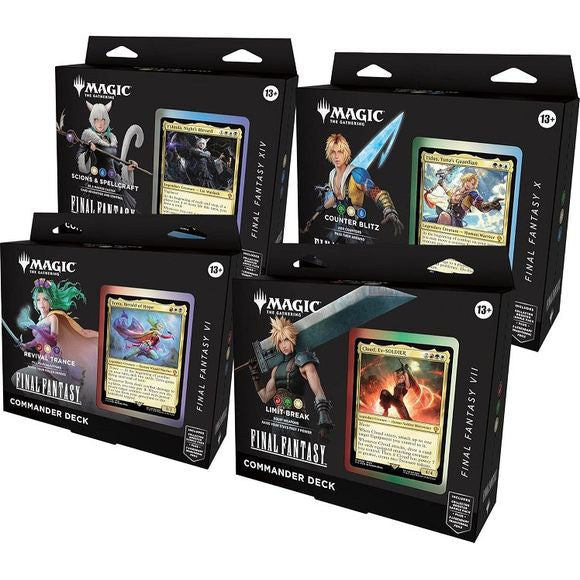 MTG: Final Fantasy Commander Deck 4ct Display