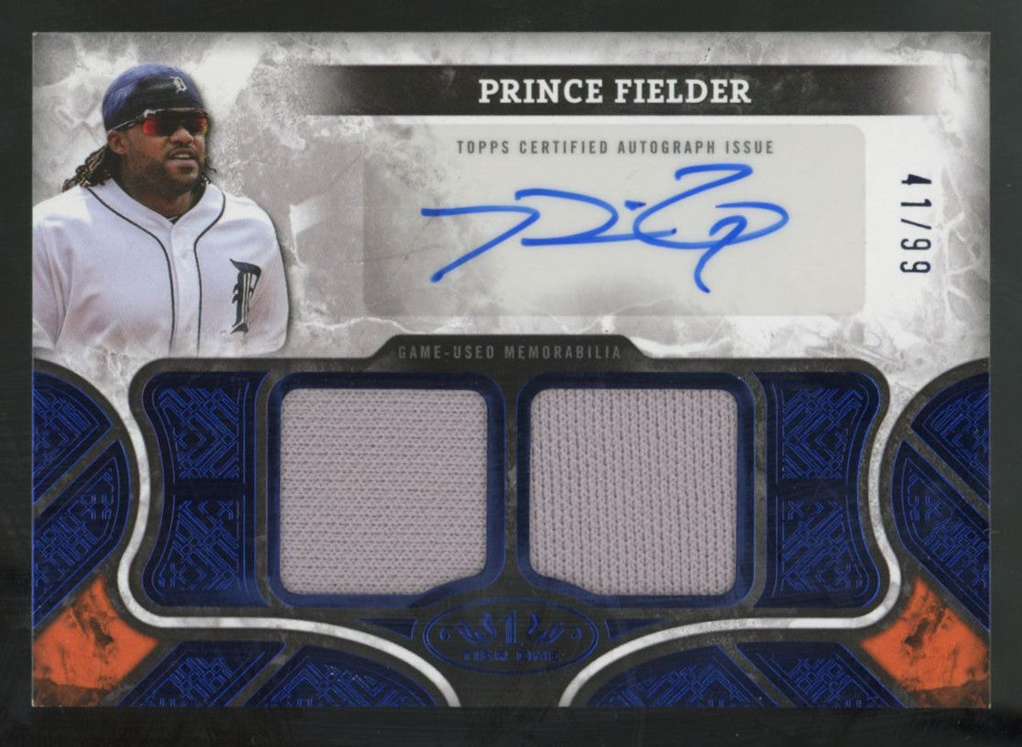 2025 Topps Tier One Prince Fielder Blue Dual Patch Auto /99 #AT1R-PF