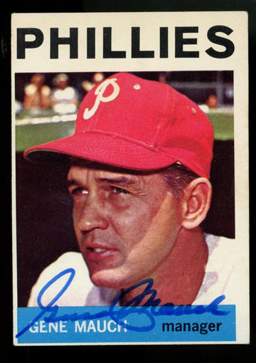 1964 Topps Gene Mauch #157 Signed Autographed Card JSA