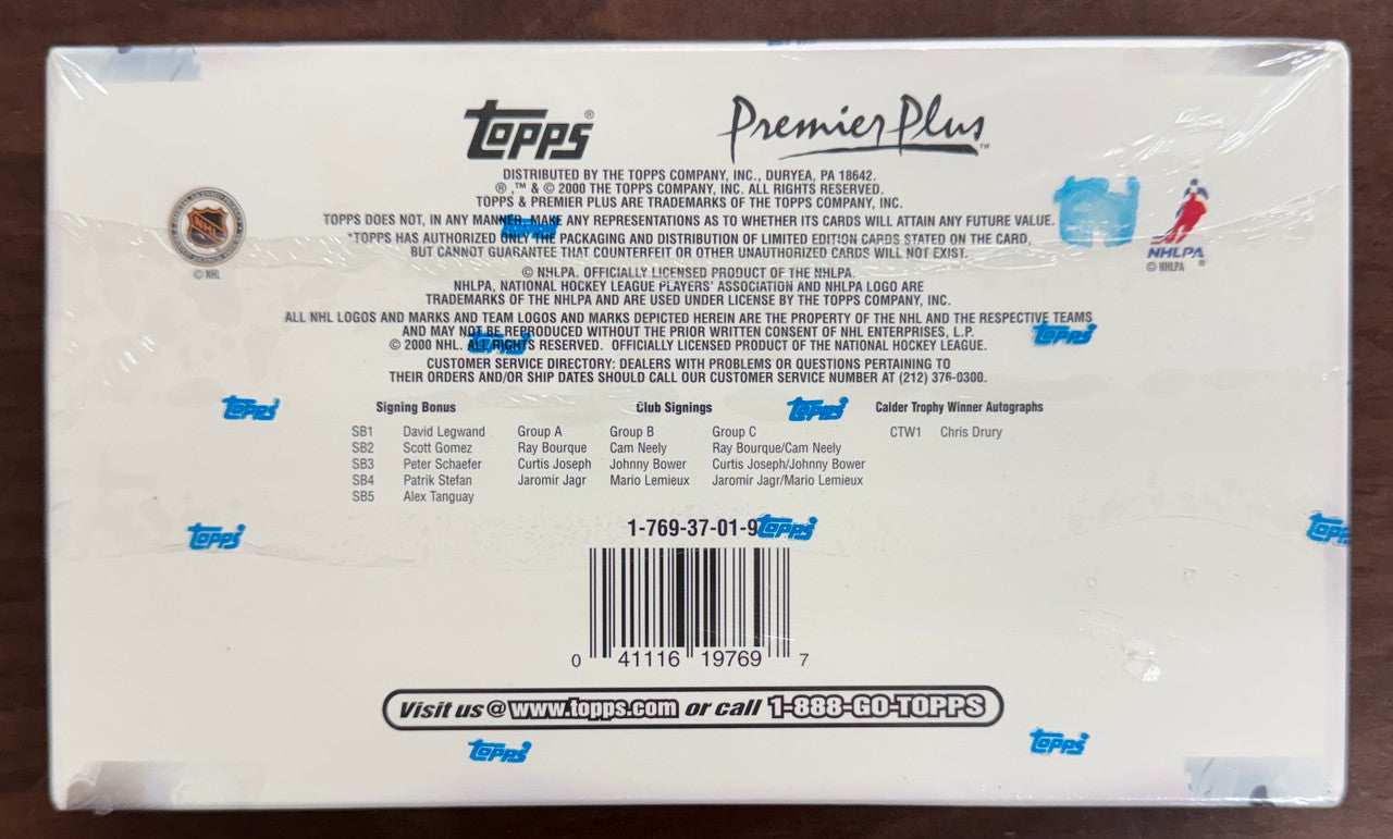 2000 Topps Premier Hockey 24 Pack Box Factory Sealed