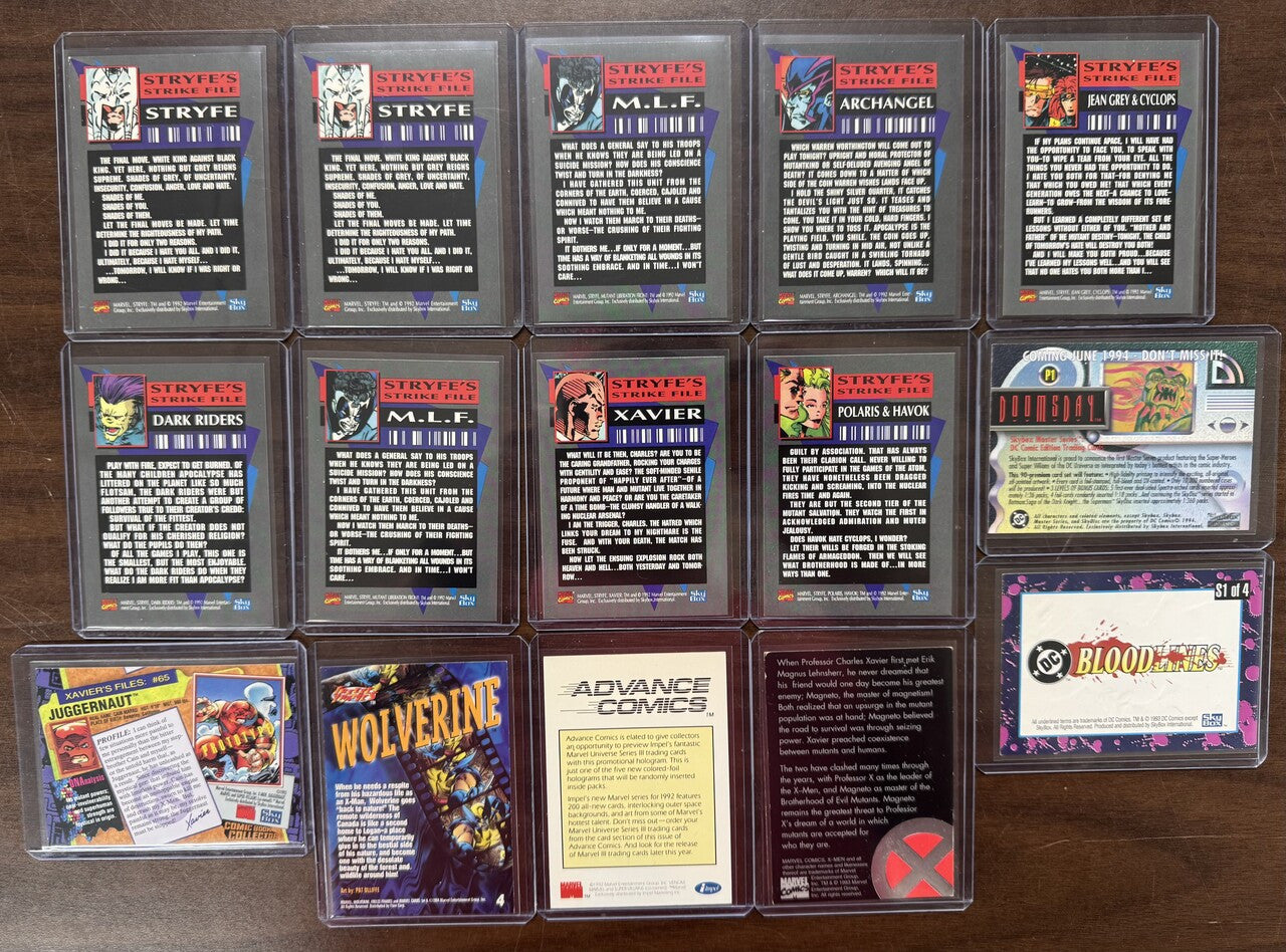 Vintage Marvel and DC Comics Promo and Insert Card Lot (15) EX