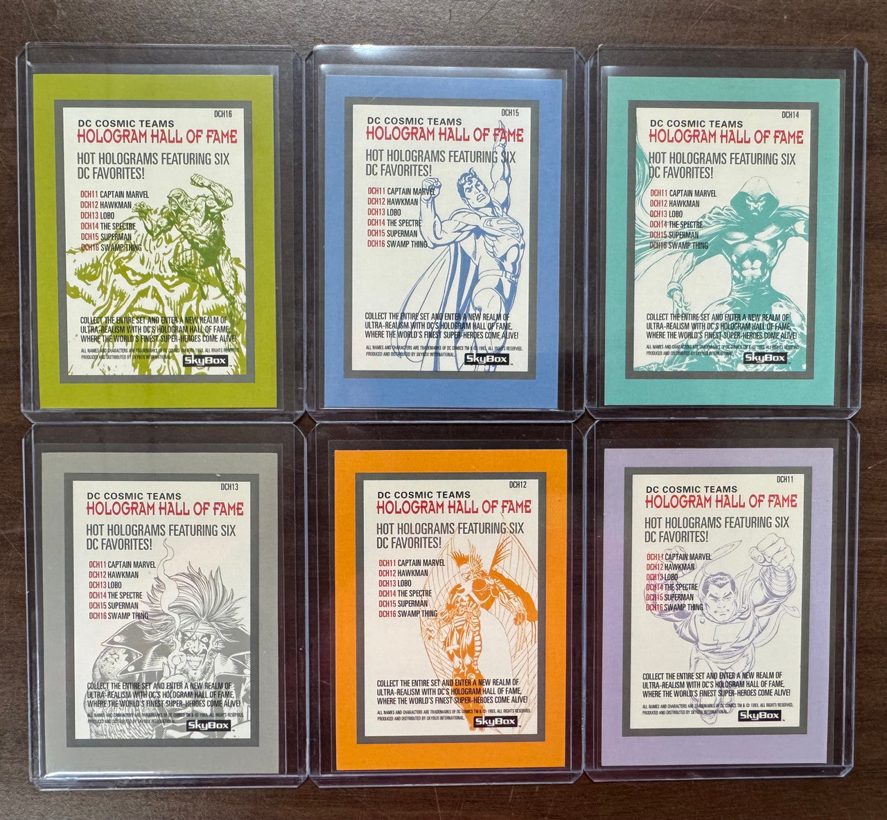 1993 Skybox DC Cosmic Teams Hologram Hall of Fame Set (6) EX