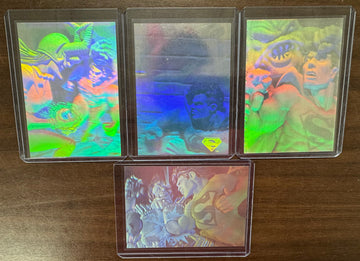 1996 Skybox Fleer Superman Holo Series H1-H4 Insert Set EX