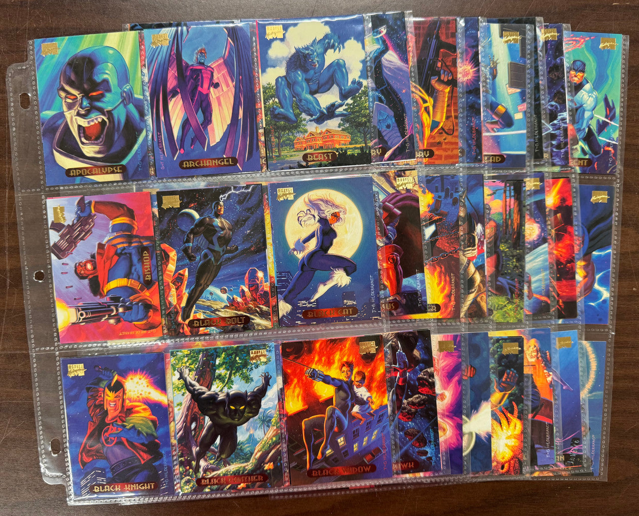 1994 Fleer Marvel Masterpieces Complete Base Set (140) NM (B)
