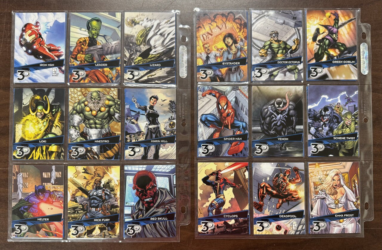 2015 Upper Deck Marvel 3D Complete Base Set (72) NM