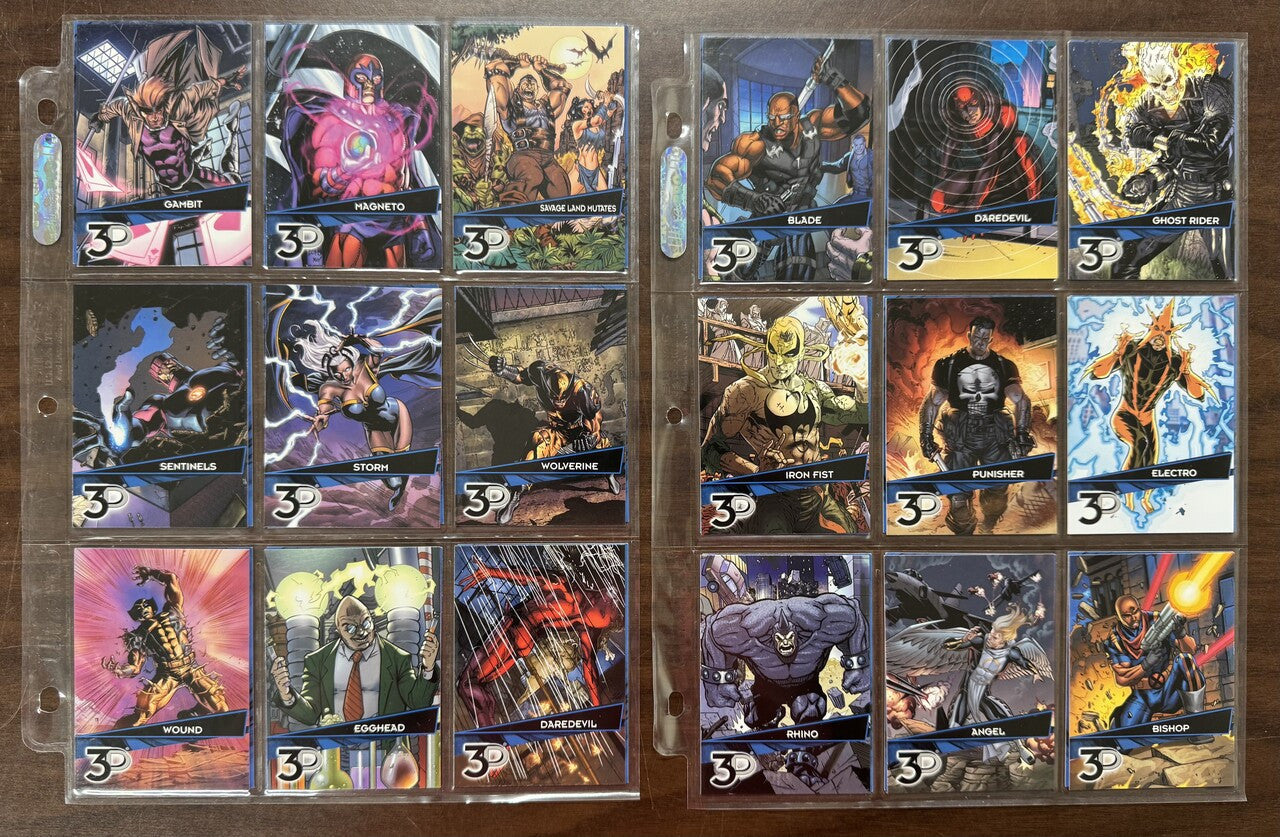 2015 Upper Deck Marvel 3D Complete Base Set (72) NM