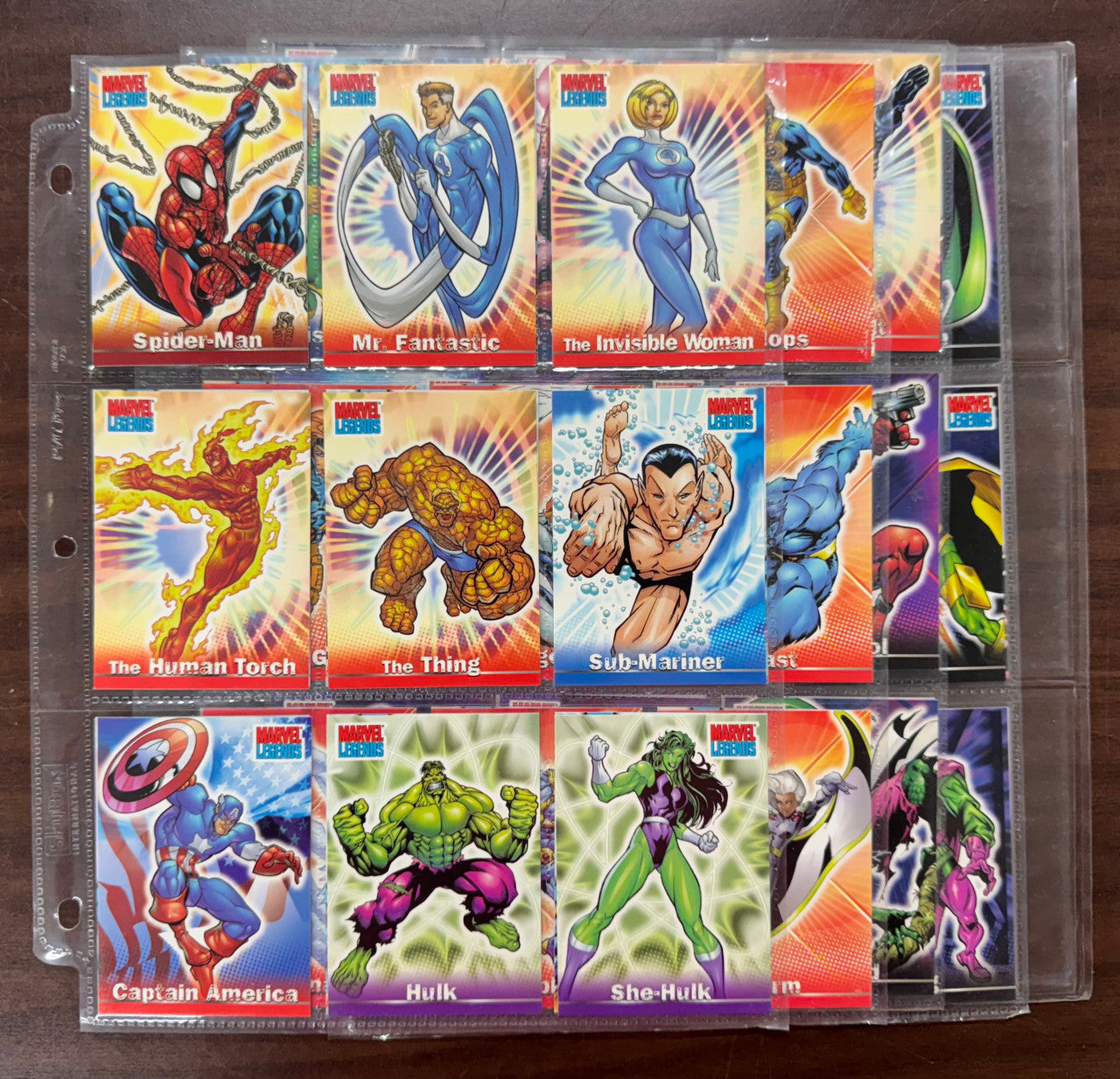 2001 Topps Marvel Legends Complete Set (72) Plus Promos EX