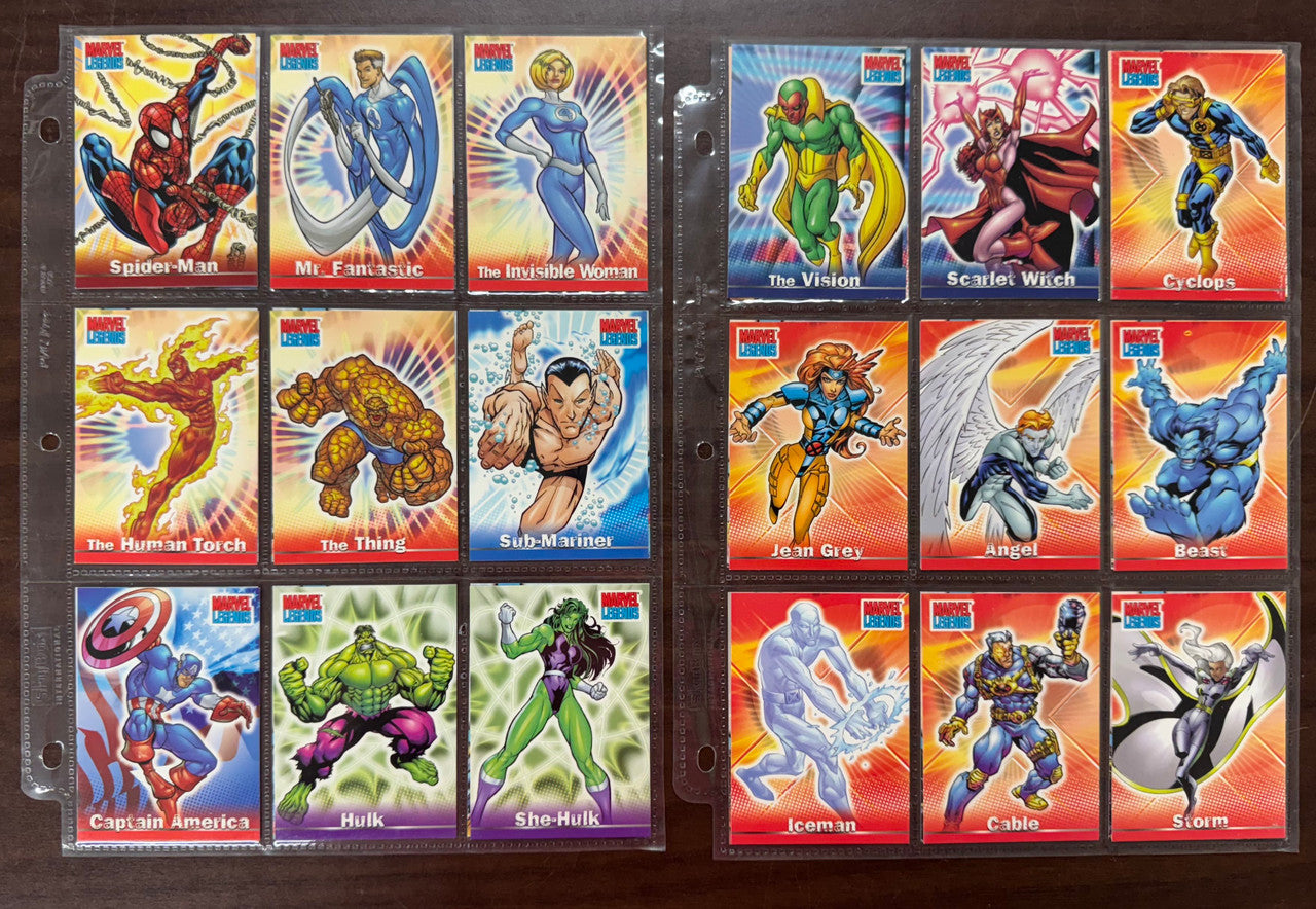 2001 Topps Marvel Legends Complete Set (72) Plus Promos EX