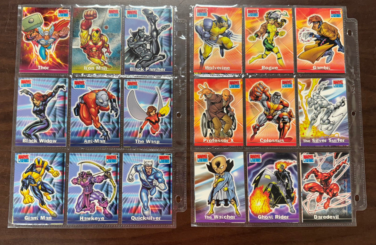 2001 Topps Marvel Legends Complete Set (72) Plus Promos EX