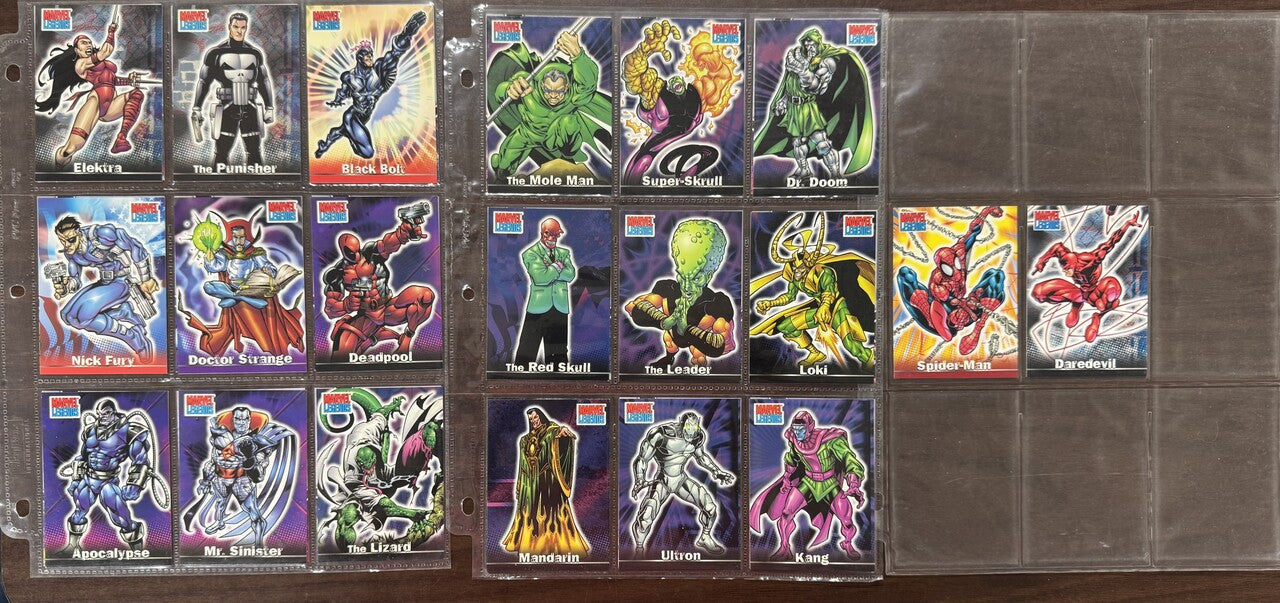 2001 Topps Marvel Legends Complete Set (72) Plus Promos EX