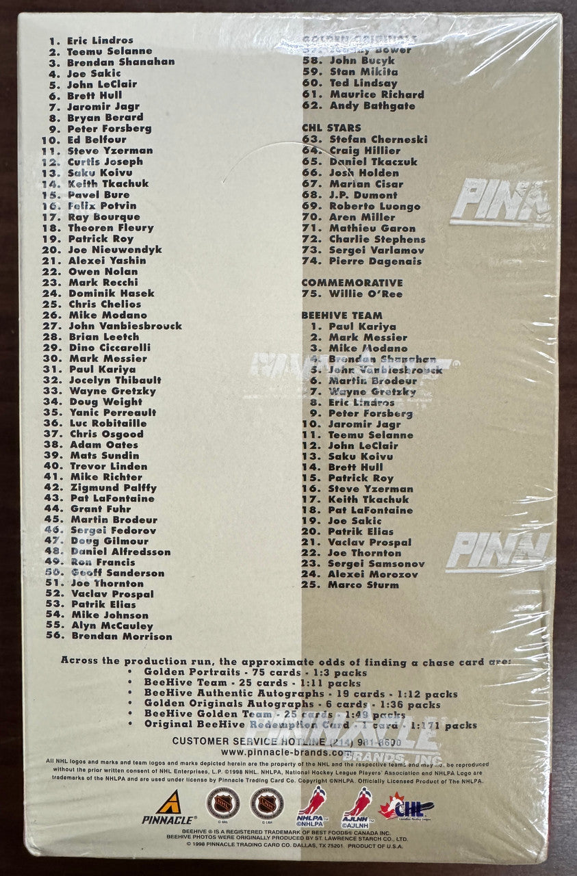 1997/98 Pinnacle Beehive 5x7 Portraits Hockey 18 Pack Box Factory Sealed