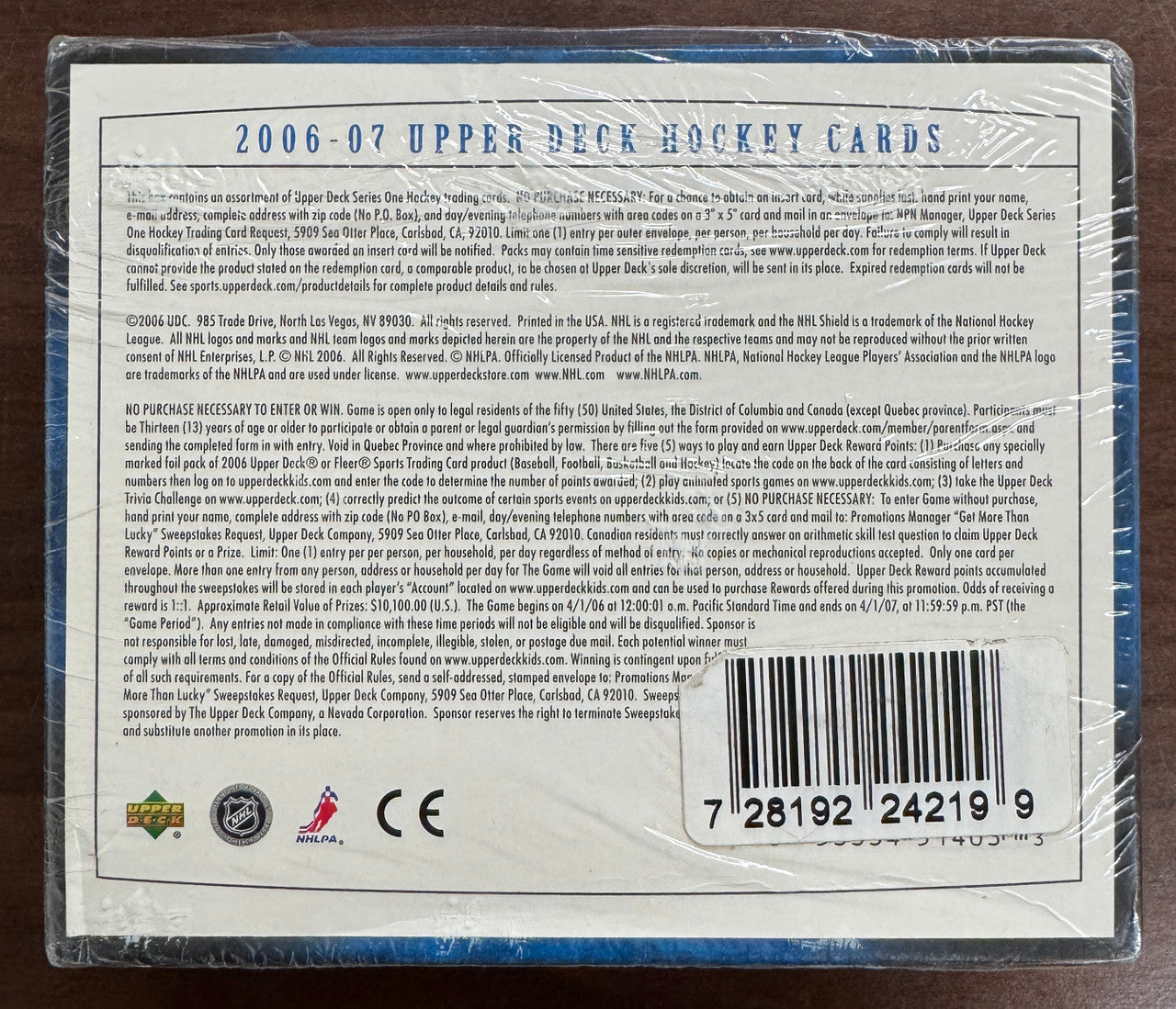 2006/07 Upper Deck Series 1 Hockey 24 Pack Retail Box Factory Sealed