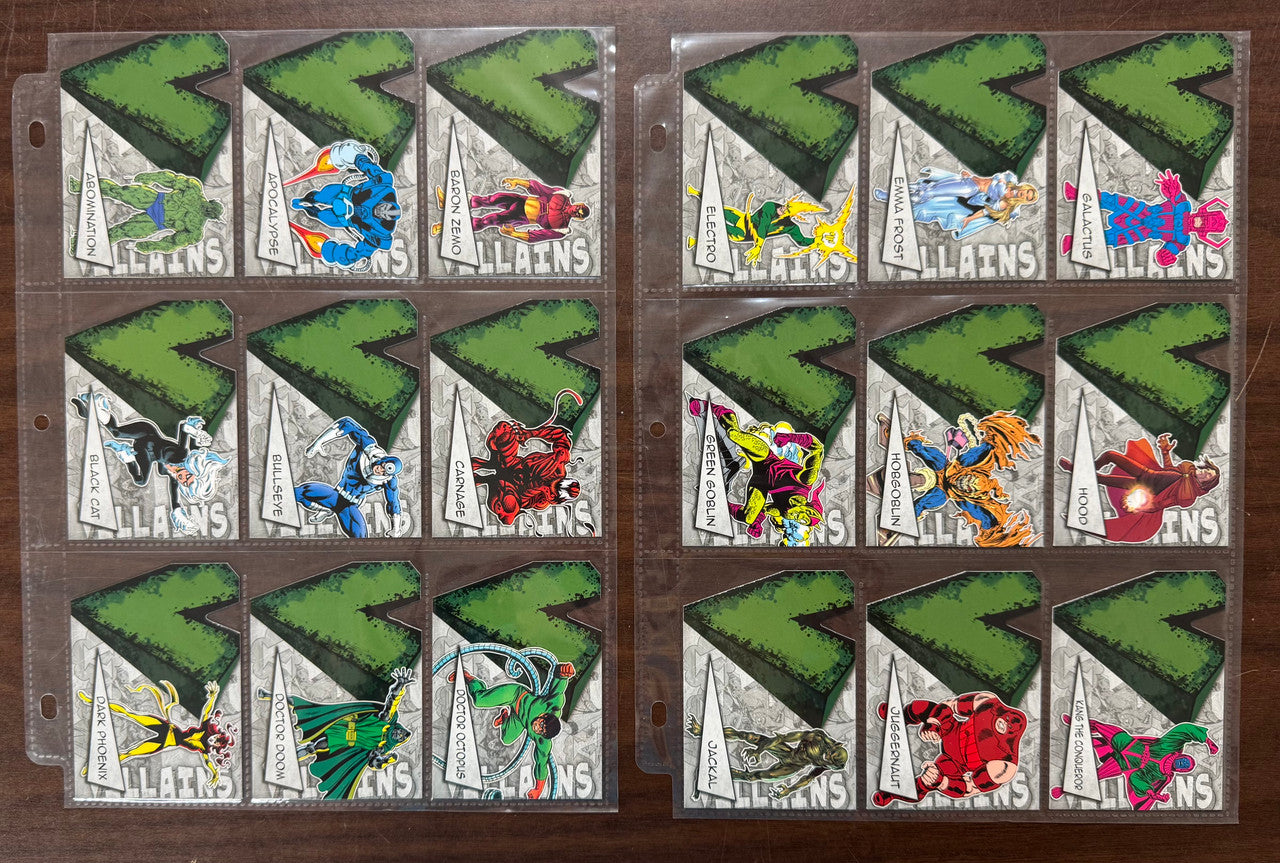2012 Upper Deck Marvel Beginnings Villains Complete Insert Set (45) NM