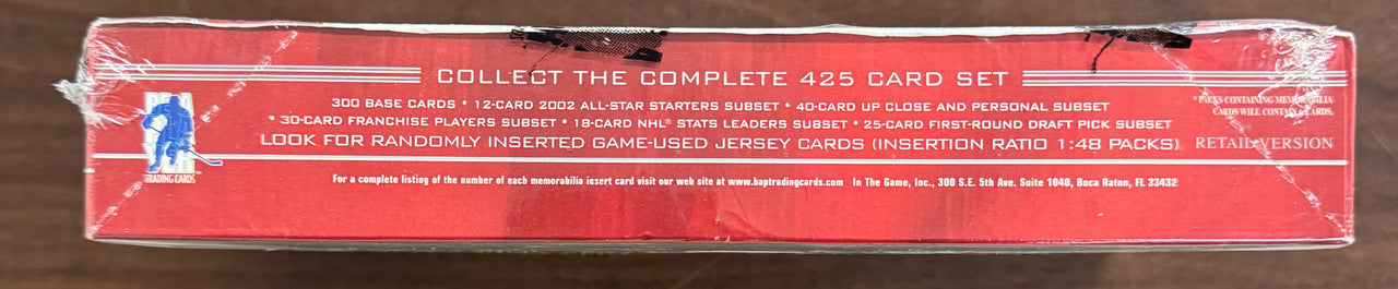 2002/03 Be A Player Hockey 36 Pack Retail Box Factory Sealed