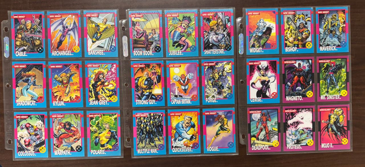 1992 Impel Marvel X-Men Series 1 Complete Set (100) Plus Holograms (5) EX