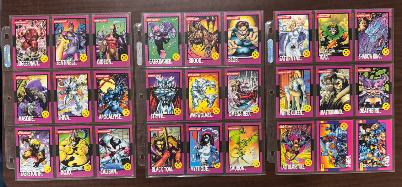1992 Impel Marvel X-Men Series 1 Complete Set (100) Plus Holograms (5) EX