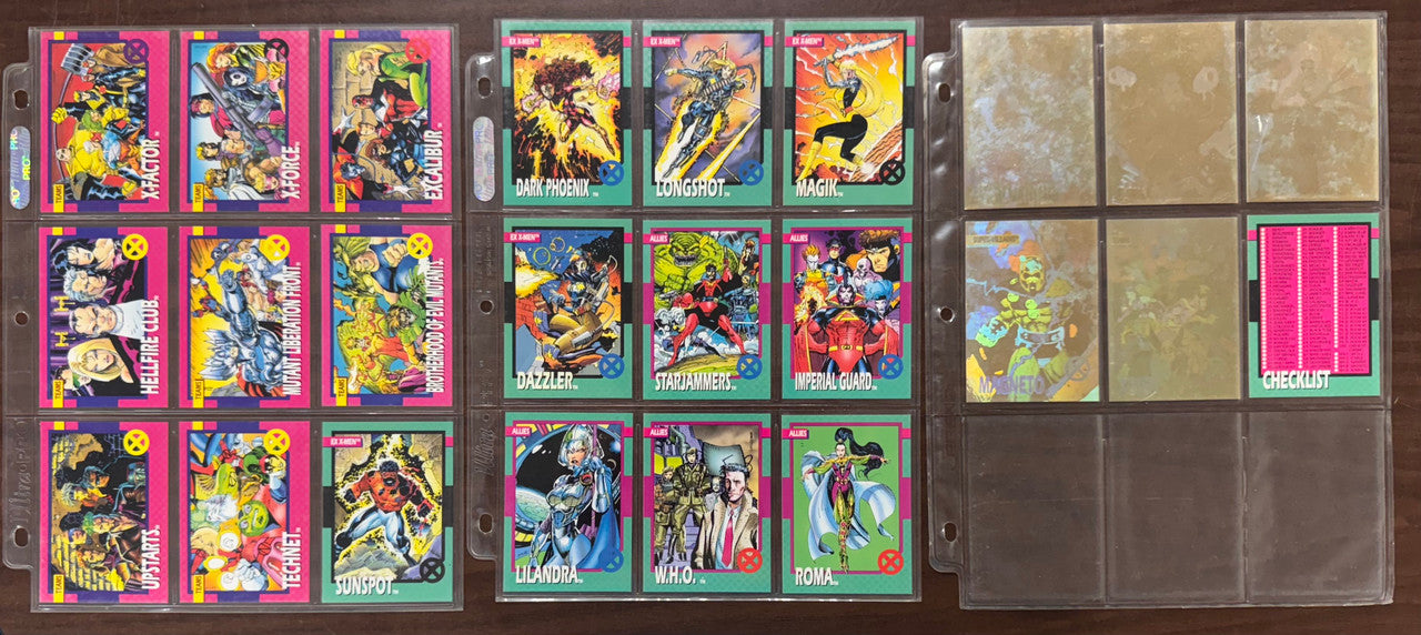 1992 Impel Marvel X-Men Series 1 Complete Set (100) Plus Holograms (5) EX