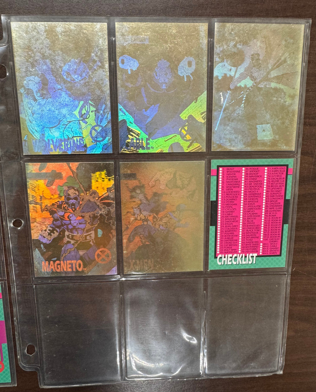 1992 Impel Marvel X-Men Series 1 Complete Set (100) Plus Holograms (5) EX
